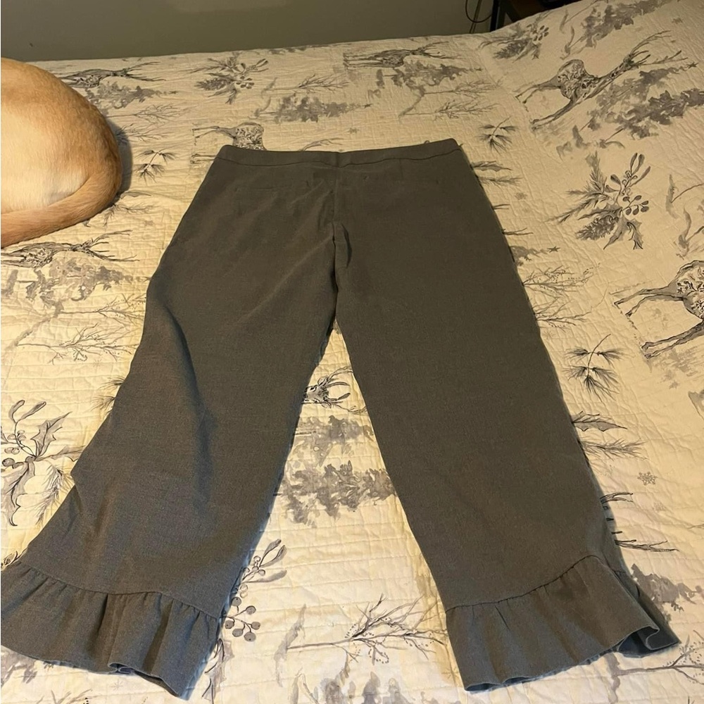 Banana Republic Gray Ruffle Hem Pants